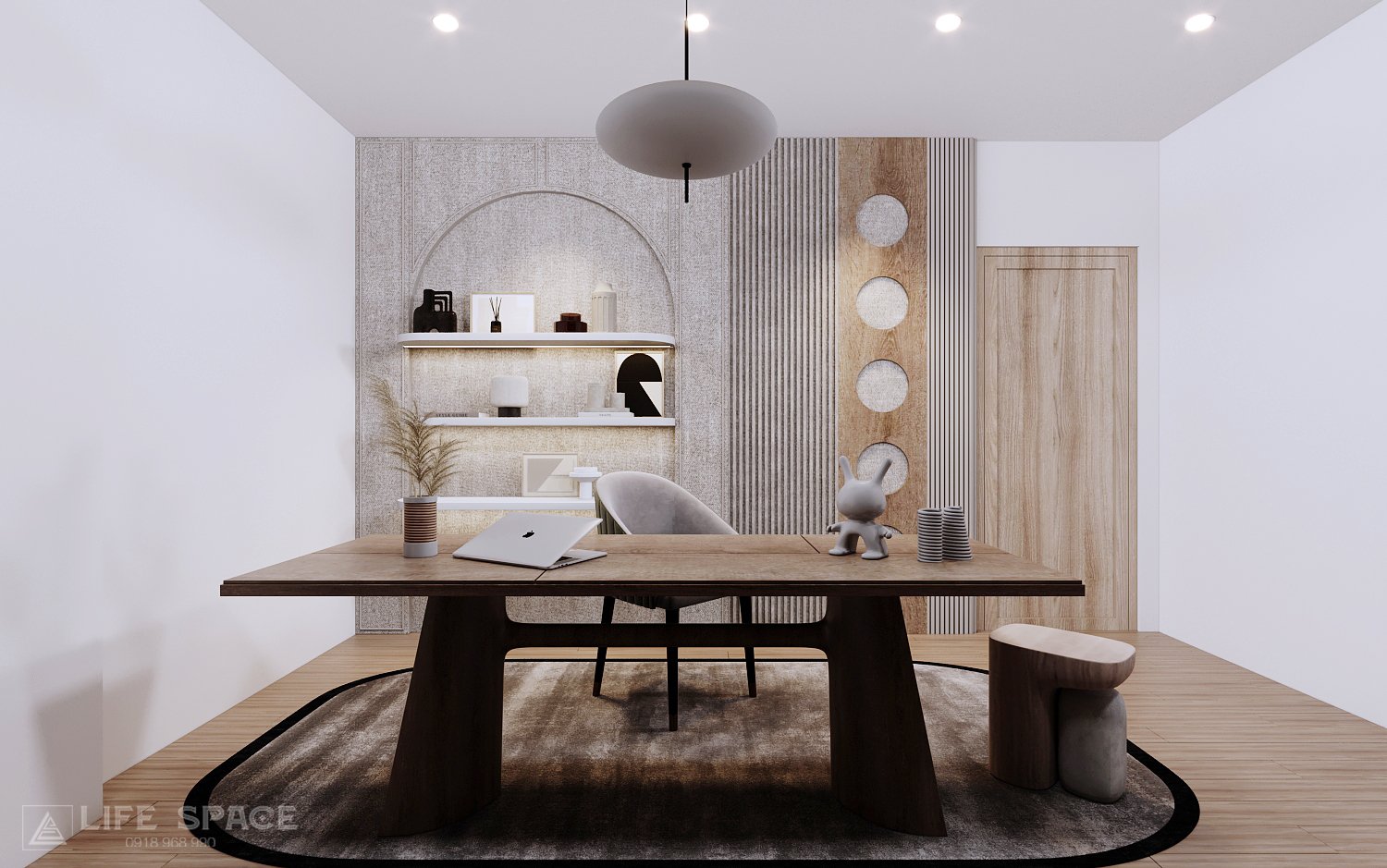 THIẾT KẾ NỘI THẤT NHÀ CHỊ LAN ANH THEO PHONG CÁCH WABI SABI